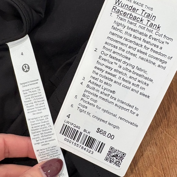Lululemon Wunder Train Racerback Tank Top Black - Picture 7 of 7